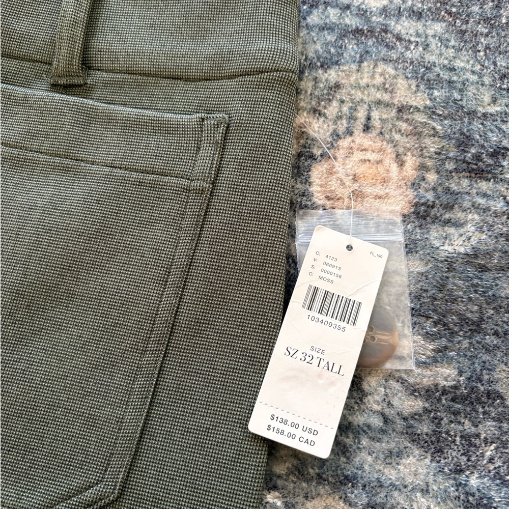 NWT Anthropologie Maeve The Colette Knit Crop Wide-Leg Green Trousers Sz 32 Tall - Picture 6 of 8